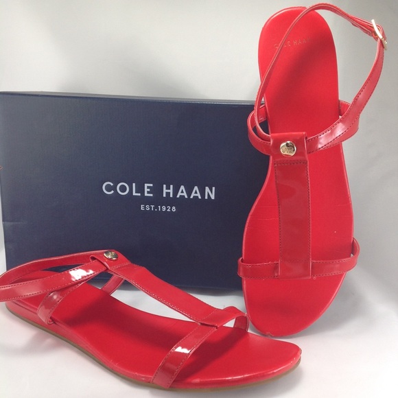 Cole Haan Shoes - Cole Haan Paz II Fiery Red Patent Leather Sandal